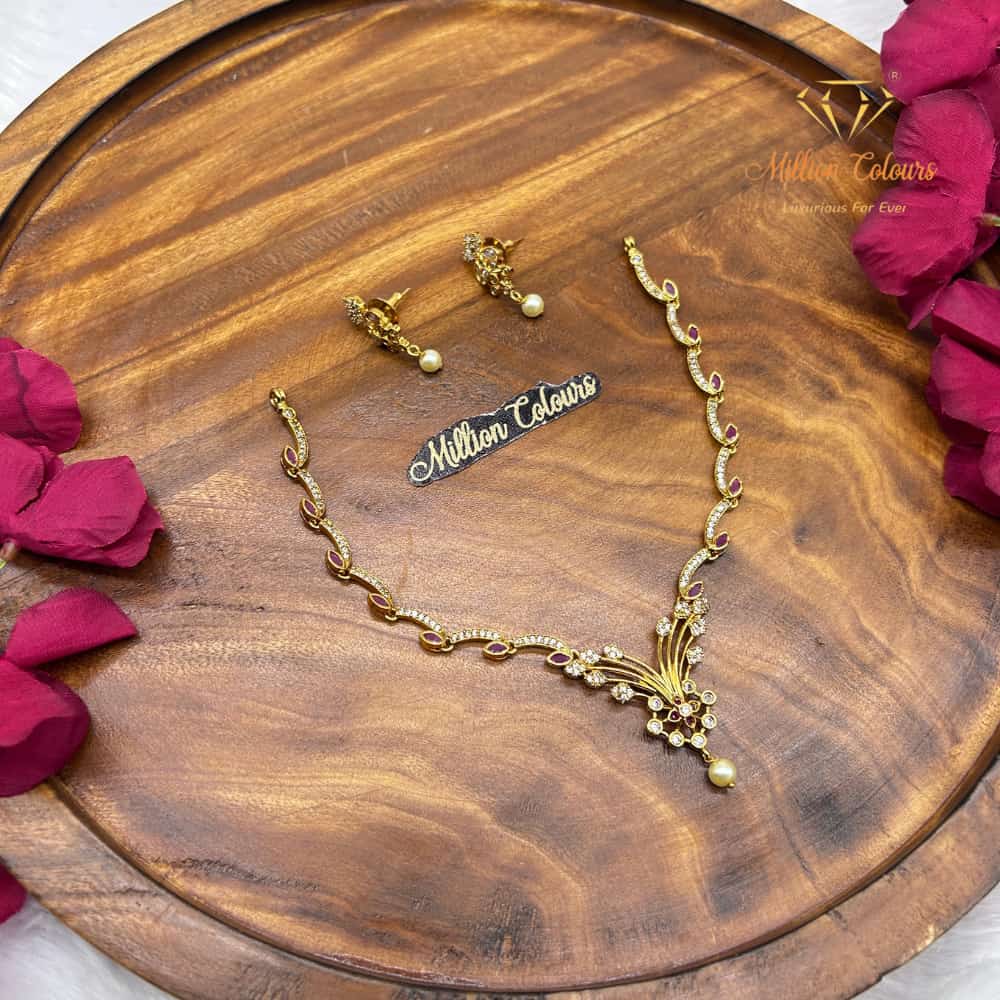 Cz Ad Necklace For Womens And Girls By Million Colours