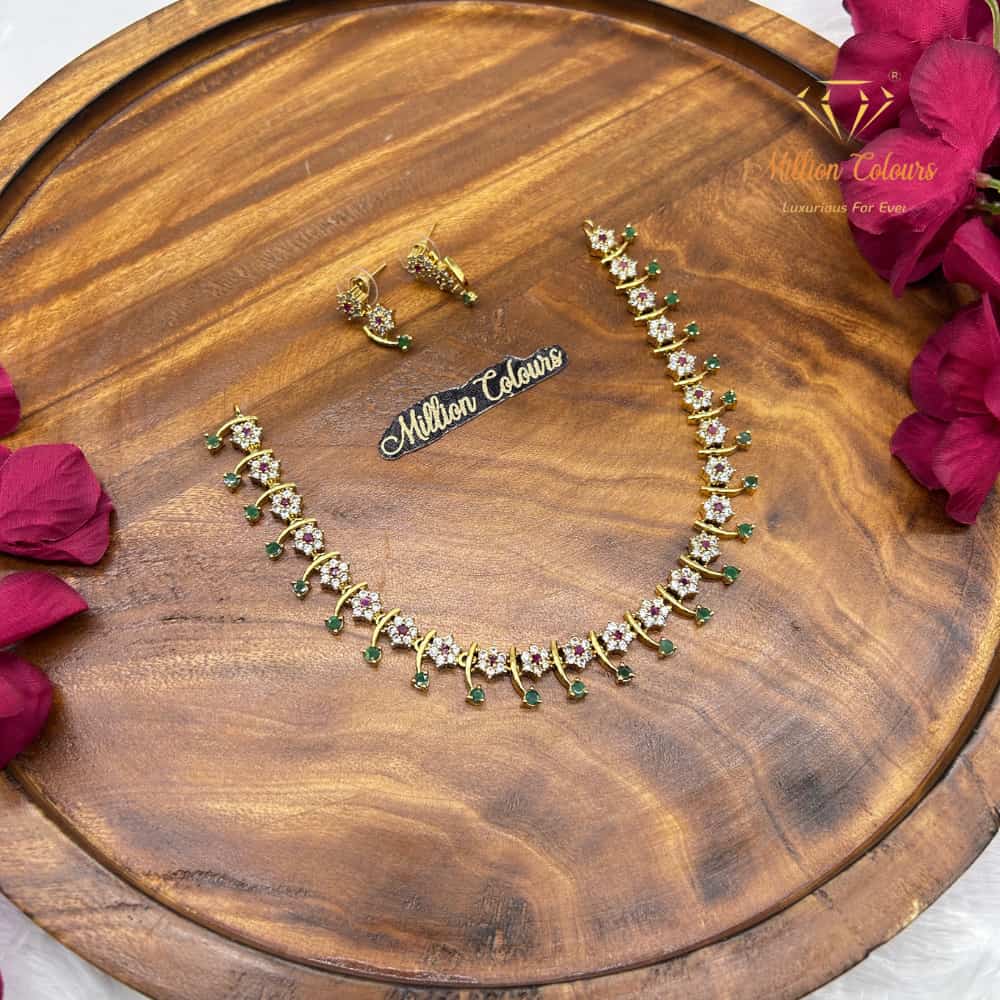 Cz Ad Necklace For Womens And Girls By Million Colours