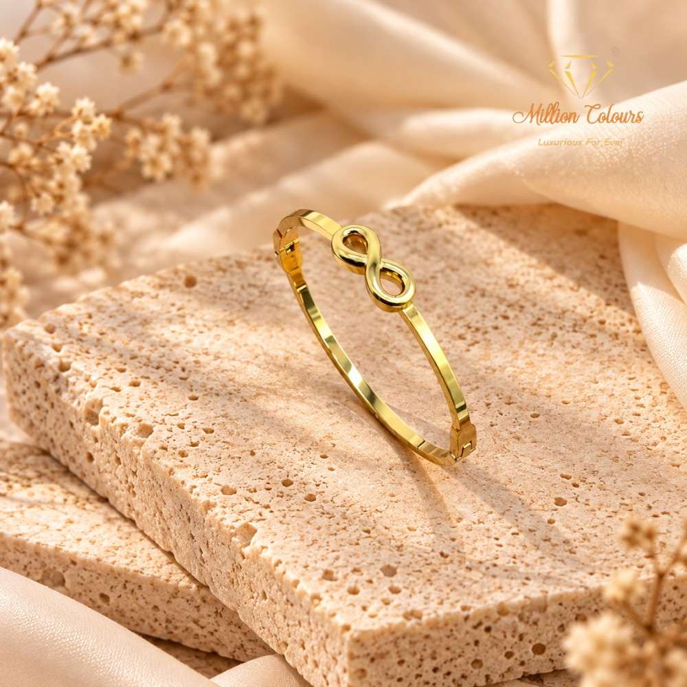 Elegant Infinity Design Gold-Tone Bracelet By Million Colours