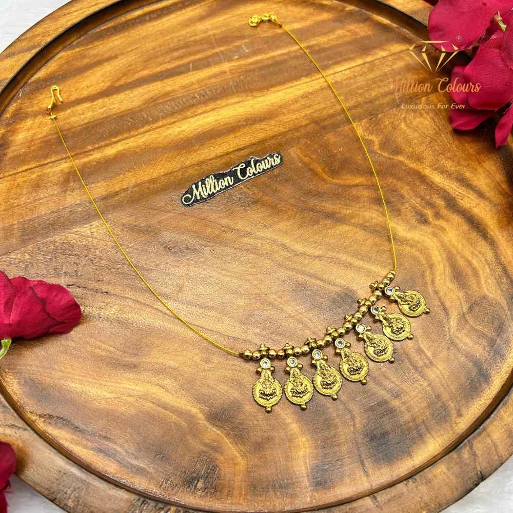 Invincible Goddess Charm Gold Chain Necklace By Million Colours